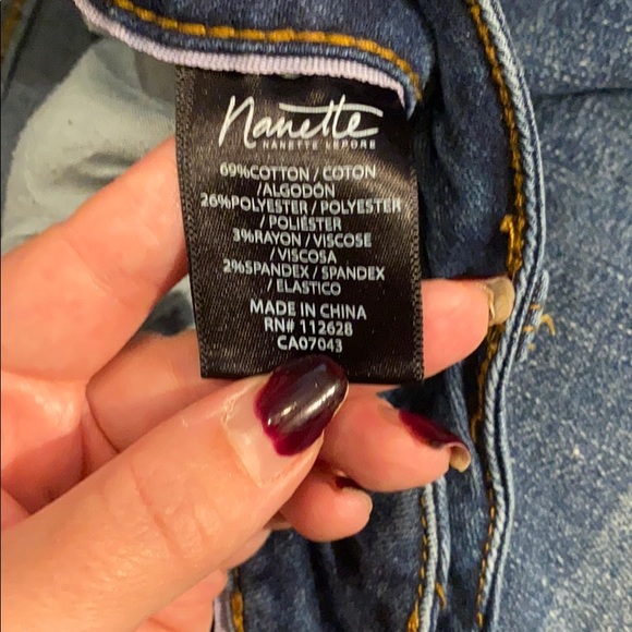 Nanette Lepore high waisted cropped distressed Mom Jeans with fringe size 12 - Picture 8 of 12